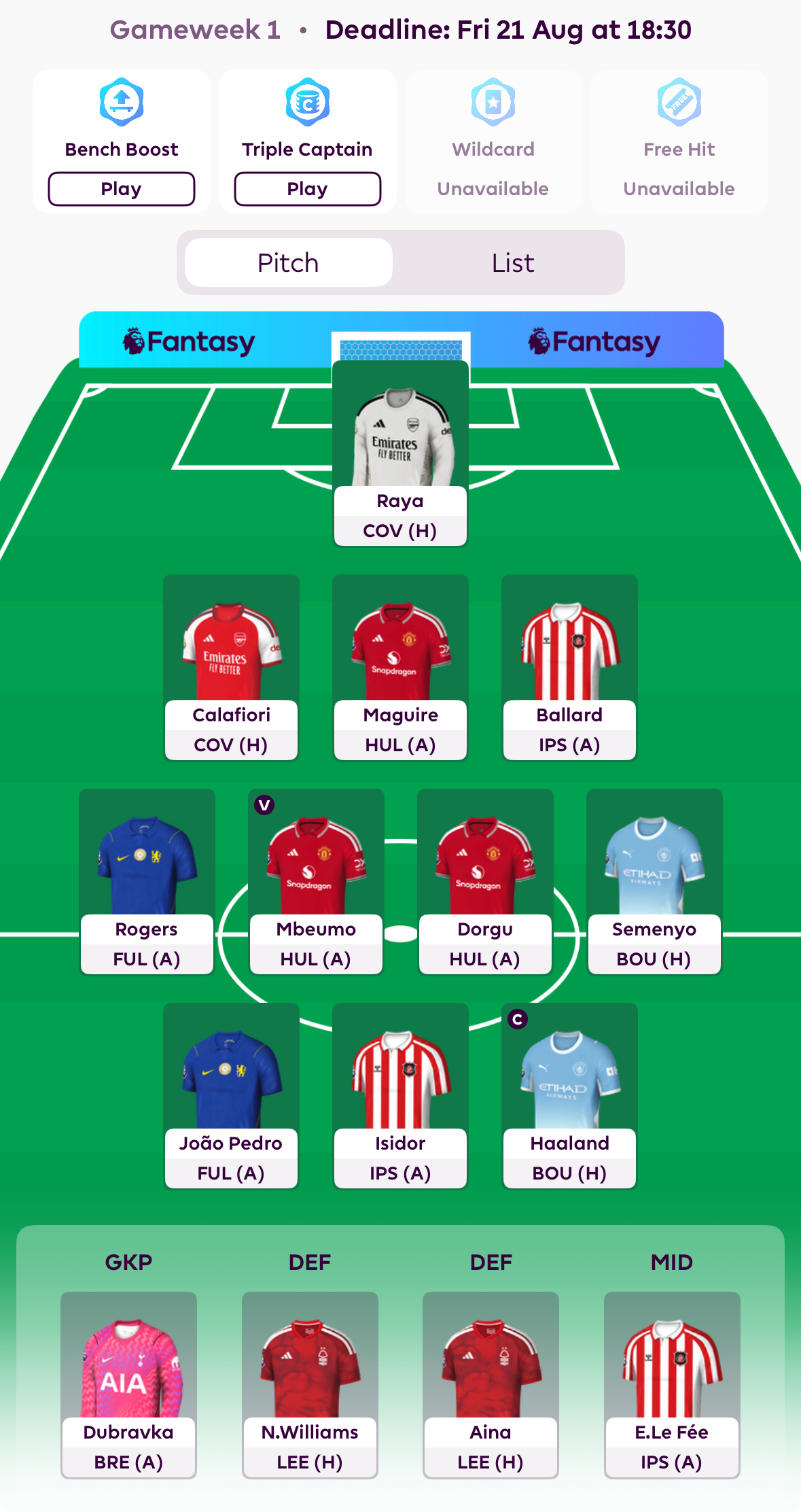 FPL 2026/27 Gameweek 1: Data-Driven Squad Build, Tactical Rationale & Key Selections