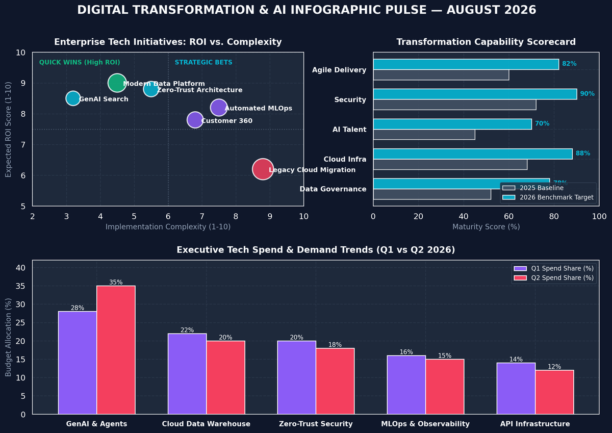 Enterprise Data Dashboard and Technology Transformation Market Index Infographic